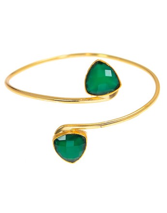 Bangle_D Green Onyx