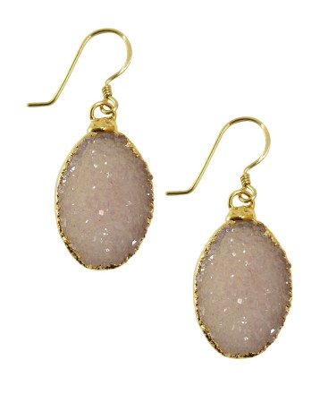 Earring_Drusy Oval