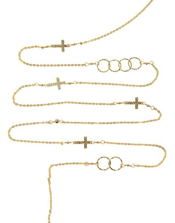 L Necklace_gold C & Cross