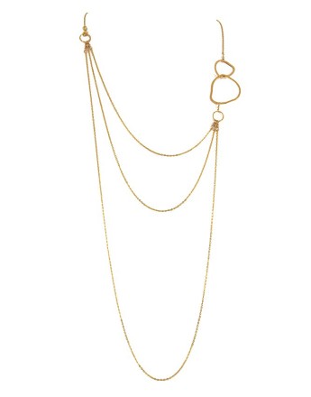 L Necklace_gold triple chain